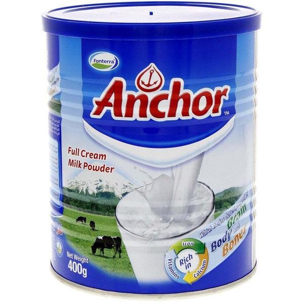 Anchor Full Cream Milk Powder 400g – Original Import (Tin)