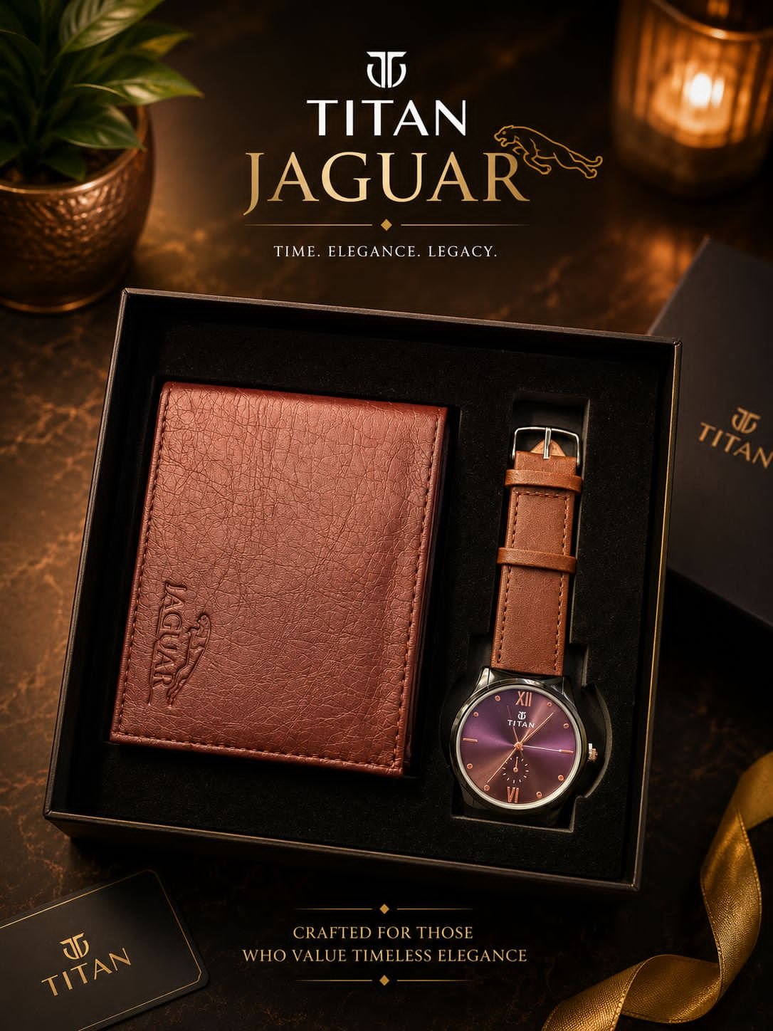 Titan Jaguar Watch & Wallet Gift Set – Original Import