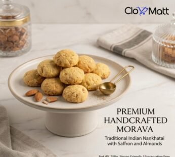 Premium Handcrafted Morava – Traditional Nankhatai with Saffron & Almonds (10 pcs)
